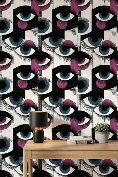 White Background Wallpaper Geometric Abstract Wall Mural