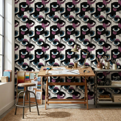 White Background Wallpaper Geometric Abstract Wall Mural