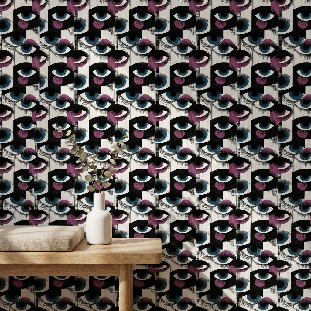 White Background Wallpaper Geometric Abstract Wall Mural