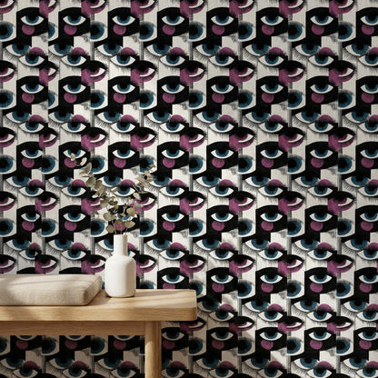 White Background Wallpaper Geometric Abstract Wall Mural