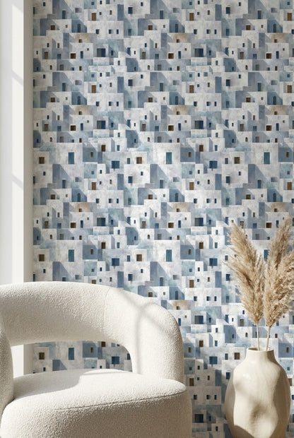 Mediterranean Geometric Wallpaper Abstract Minimalist Decorative Mural
