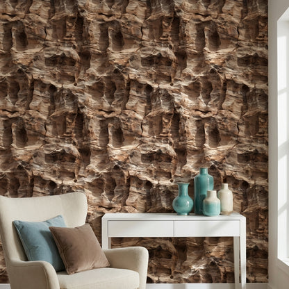Abstract Pattern Wallpaper Natural Rustic Decorative Mural