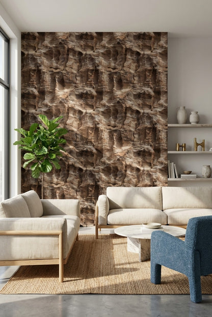 Abstract Pattern Wallpaper Natural Rustic Decorative Mural