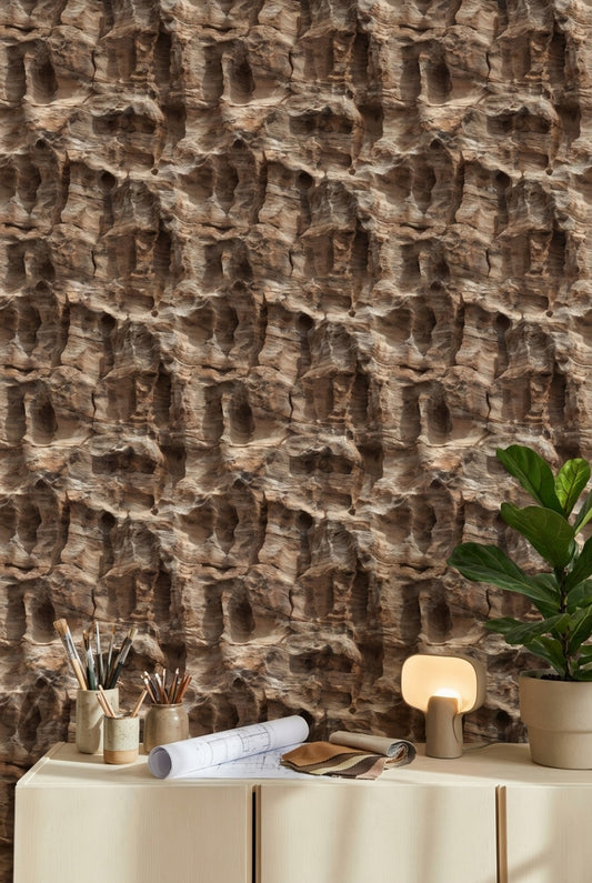 Abstract Pattern Wallpaper Natural Rustic Decorative Mural