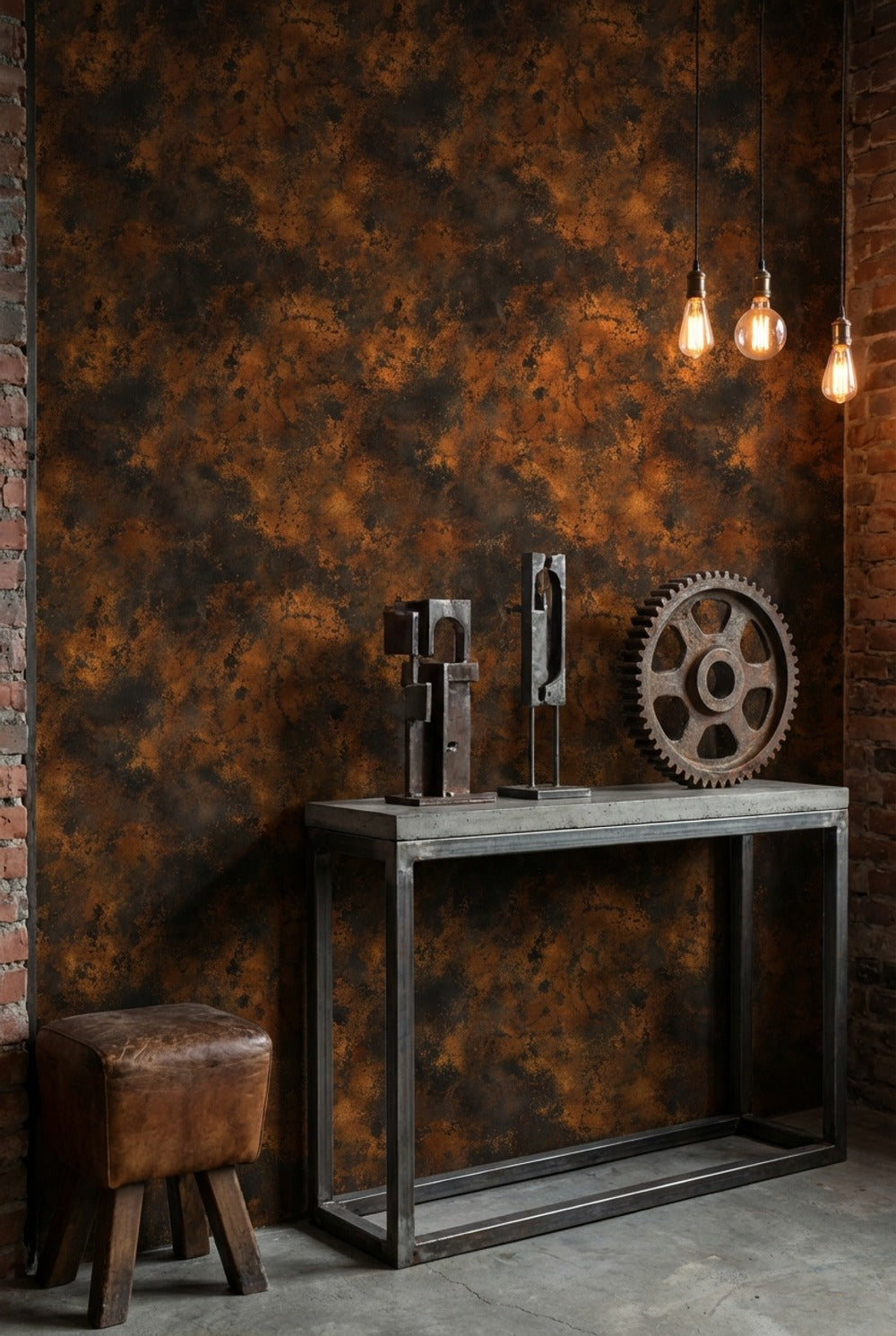 Abstract Pattern Wallpaper Industrial Textural Wall Mural