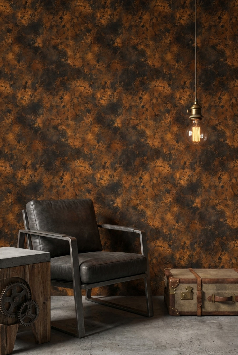 Abstract Pattern Wallpaper Industrial Textural Wall Mural