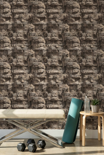 Stone Wall Wallpaper Rustic Natural Decorative Mural