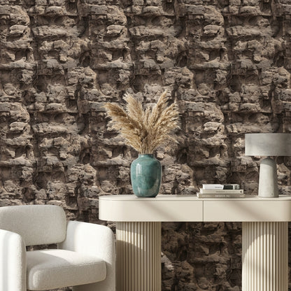 Stone Wall Wallpaper Rustic Natural Decorative Mural