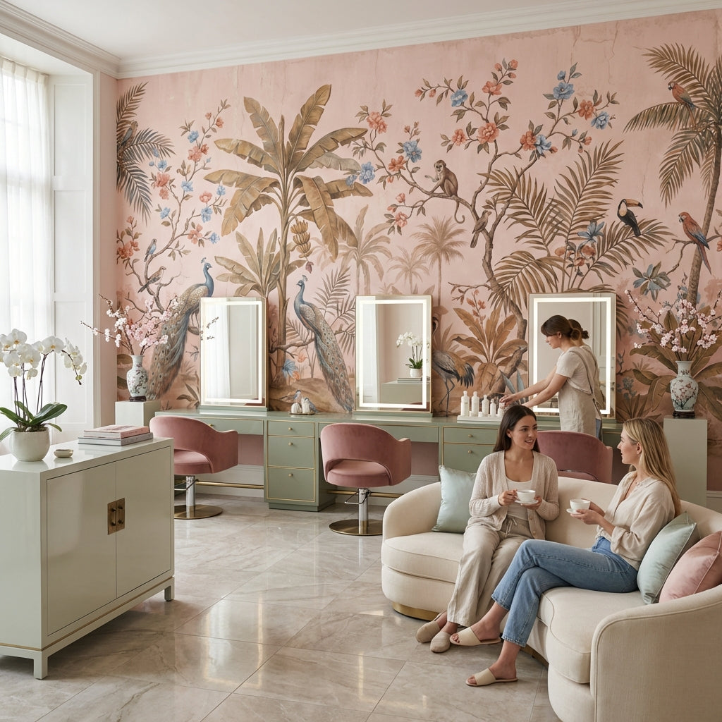 Tropical Birds Wallpaper Vintage Floral Wall Mural