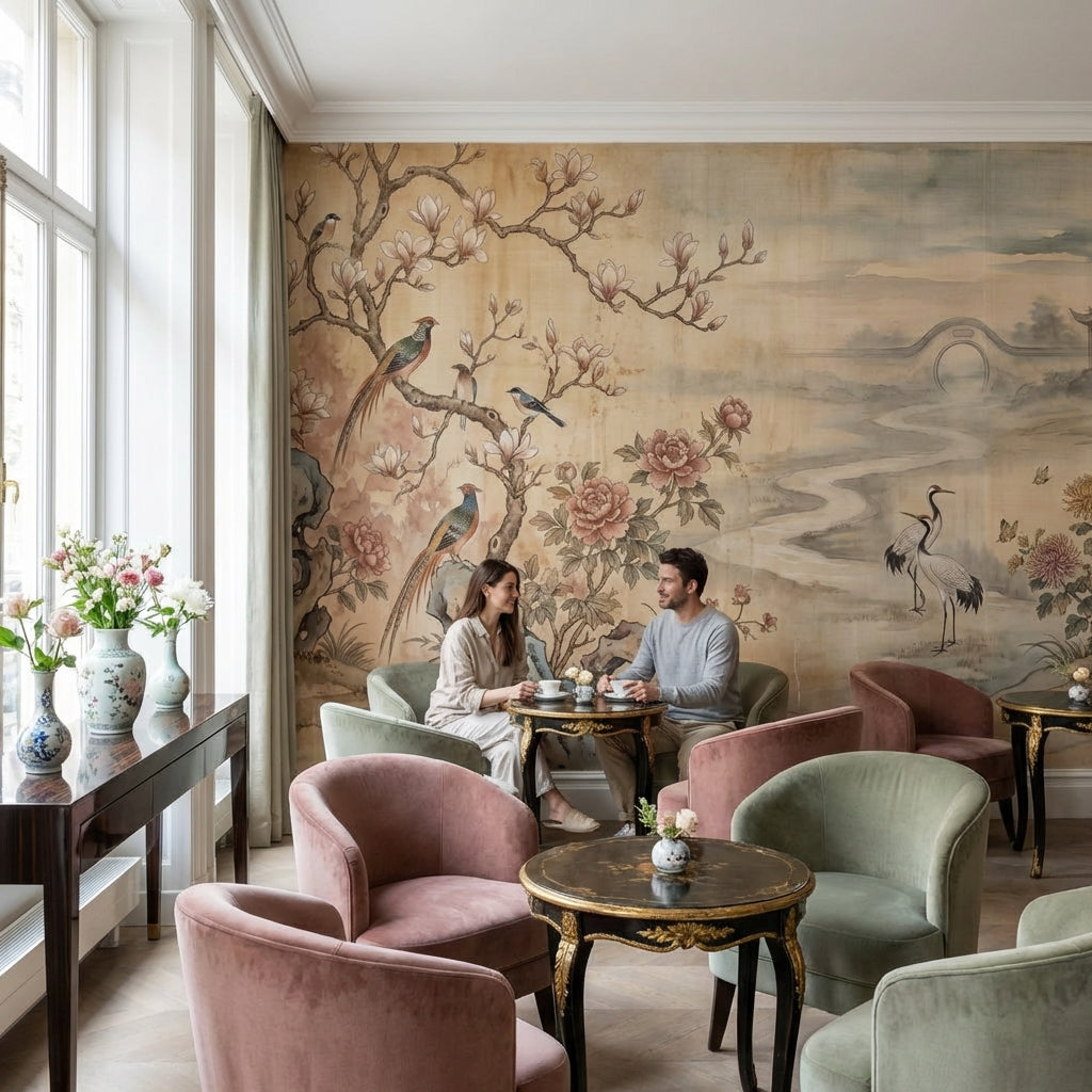 Asian Landscape Wallpaper Serene Traditional Wall Mural