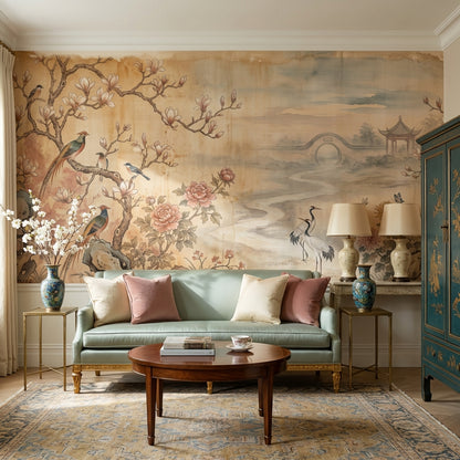 Asian Landscape Wallpaper Serene Traditional Wall Mural