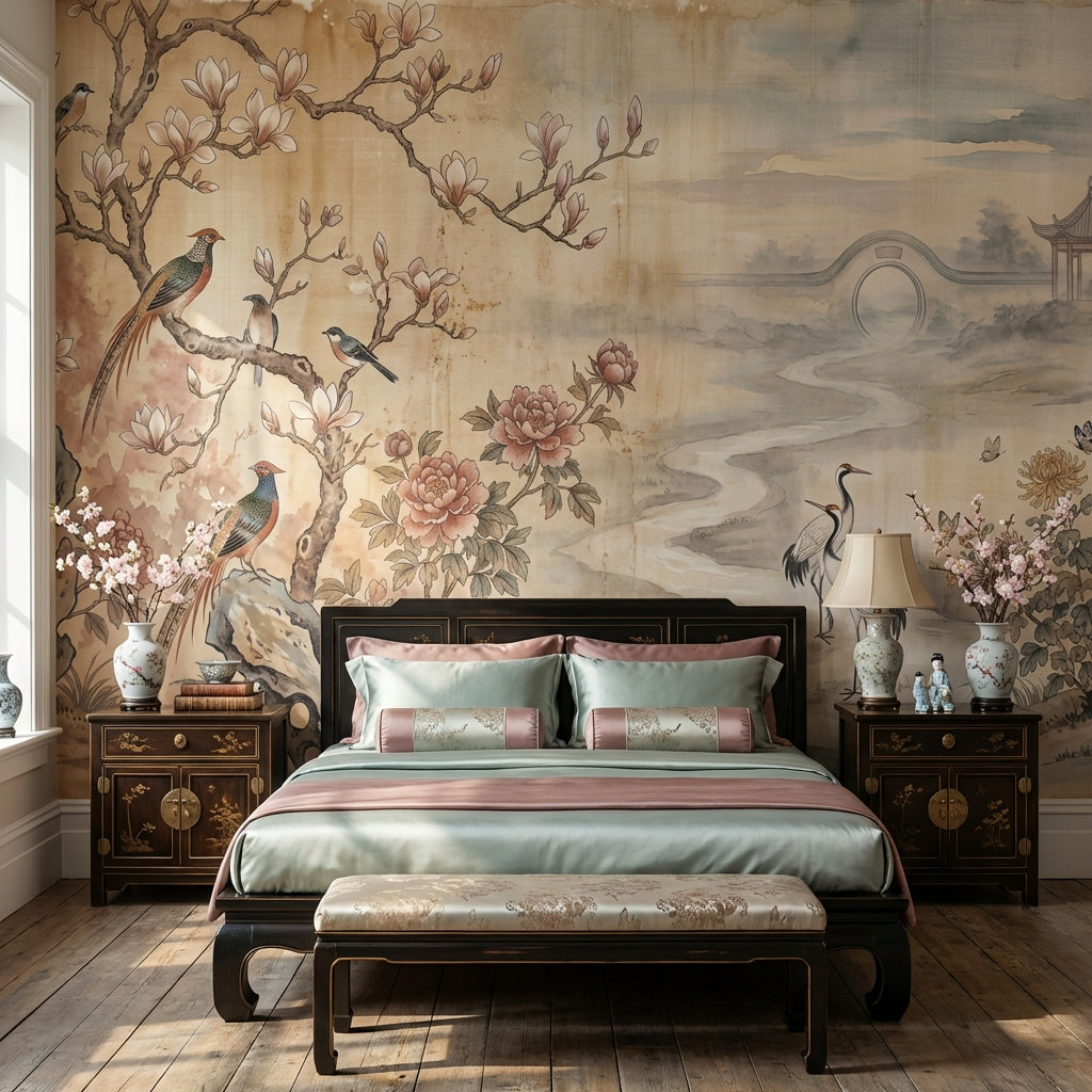 Asian Landscape Wallpaper Serene Traditional Wall Mural