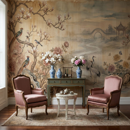 Asian Landscape Wallpaper Serene Traditional Wall Mural