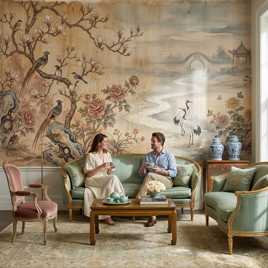 Asian Landscape Wallpaper Serene Traditional Wall Mural