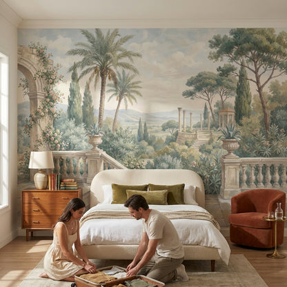 Landscape Wallpaper Mediterranean Classical Wall Decor