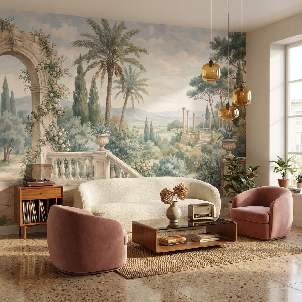 Landscape Wallpaper Mediterranean Classical Wall Decor