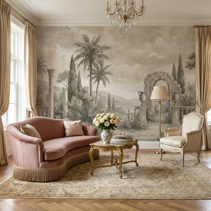 Cloudy Sky Wallpaper Nature Vintage Wall Mural