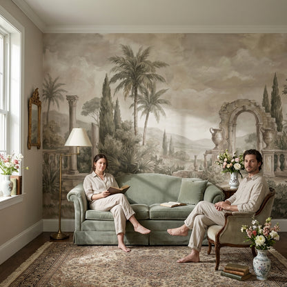 Cloudy Sky Wallpaper Nature Vintage Wall Mural