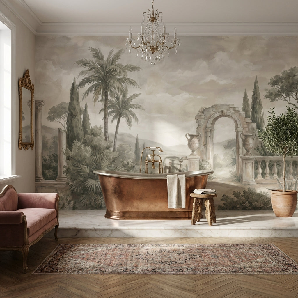 Cloudy Sky Wallpaper Nature Vintage Wall Mural