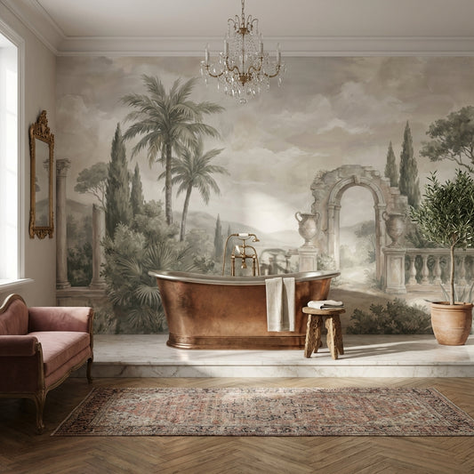 Cloudy Sky Wallpaper Nature Vintage Wall Mural