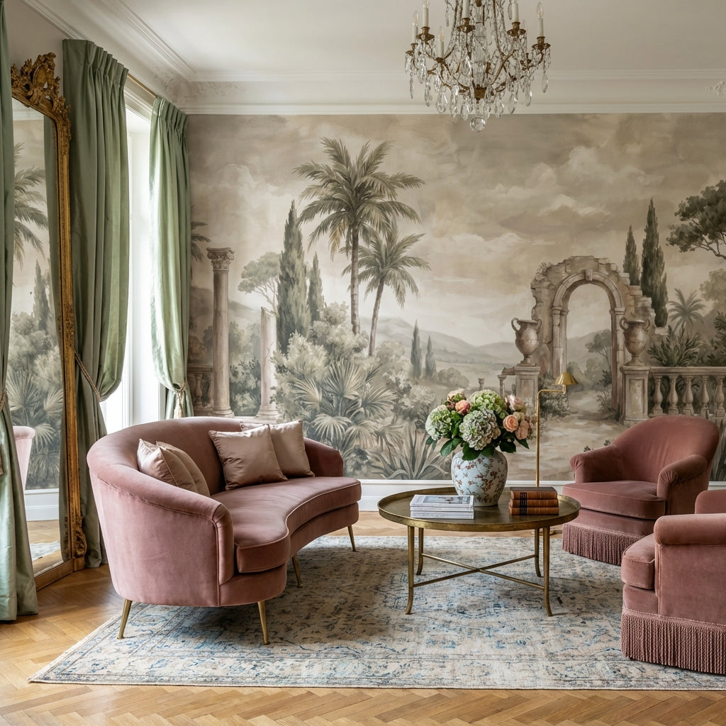 Cloudy Sky Wallpaper Nature Vintage Wall Mural