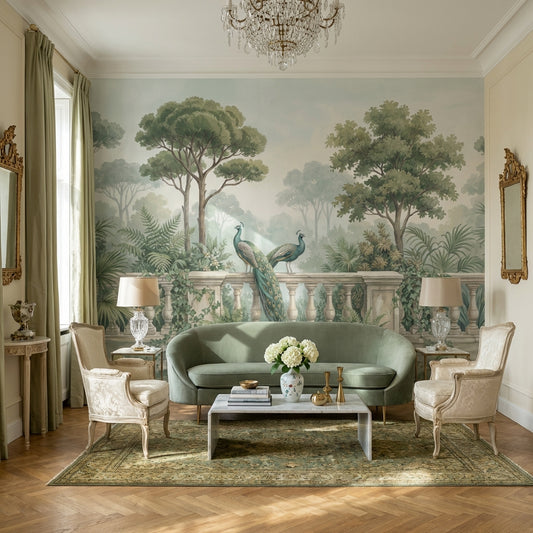 Vintage Landscape Wallpaper Greenery Nature Wall Mural