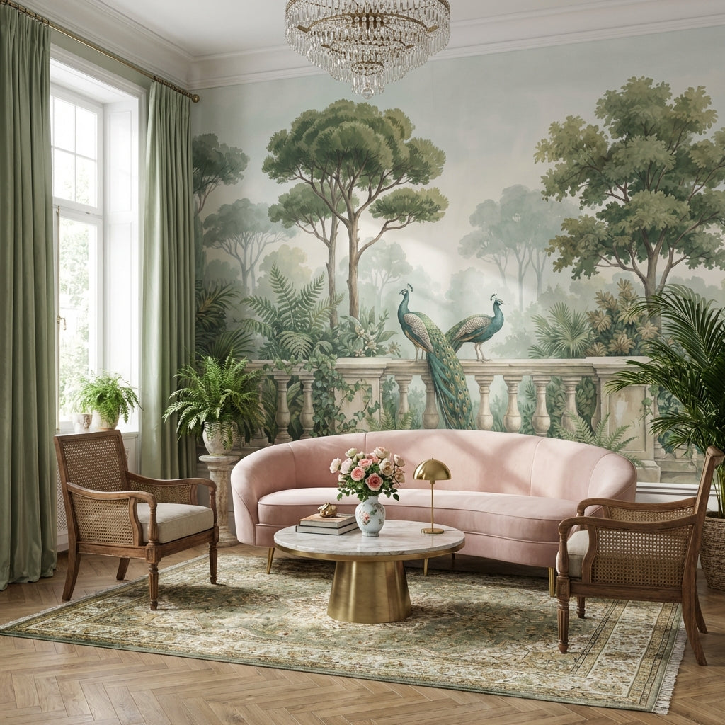 Vintage Landscape Wallpaper Greenery Nature Wall Mural