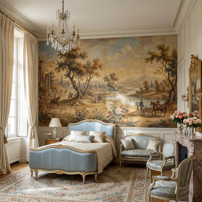 Pastoral Landscape Wallpaper Classic Serene Wall Decor