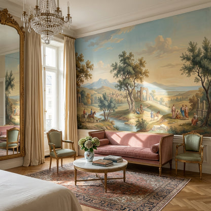 Pastoral Landscape Wallpaper Classic Vintage Wall Mural