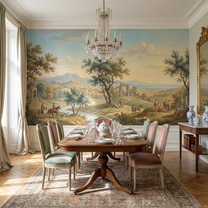 Pastoral Landscape Wallpaper Classic Vintage Wall Mural