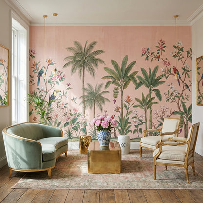 Tropical Birds Wallpaper Exotic Floral Wall Mural