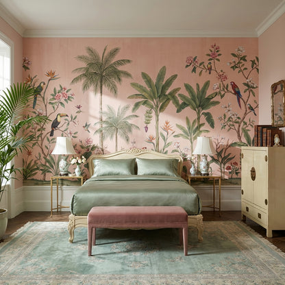 Tropical Birds Wallpaper Exotic Floral Wall Mural