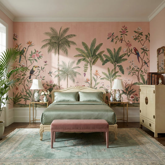 Tropical Birds Wallpaper Exotic Floral Wall Mural