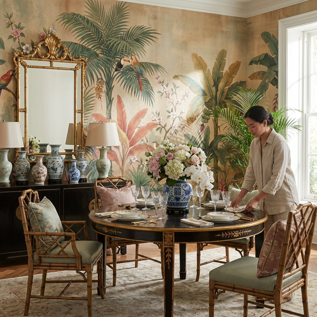 Tropical Birds Wallpaper Exotic Vintage Wall Mural