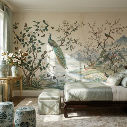 Asian Landscape Wallpaper Nature Traditional Wall Decor