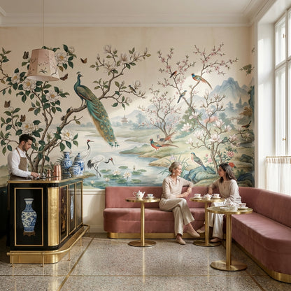 Asian Landscape Wallpaper Nature Traditional Wall Decor