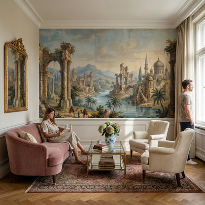 Mediterranean Landscape Wallpaper Exotic Classical Wall Mural