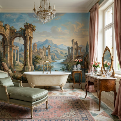 Mediterranean Landscape Wallpaper Exotic Classical Wall Mural