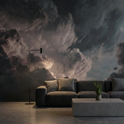 Dramatic Sky Wallpaper Clouds Removable Atmospheric Wall Decor