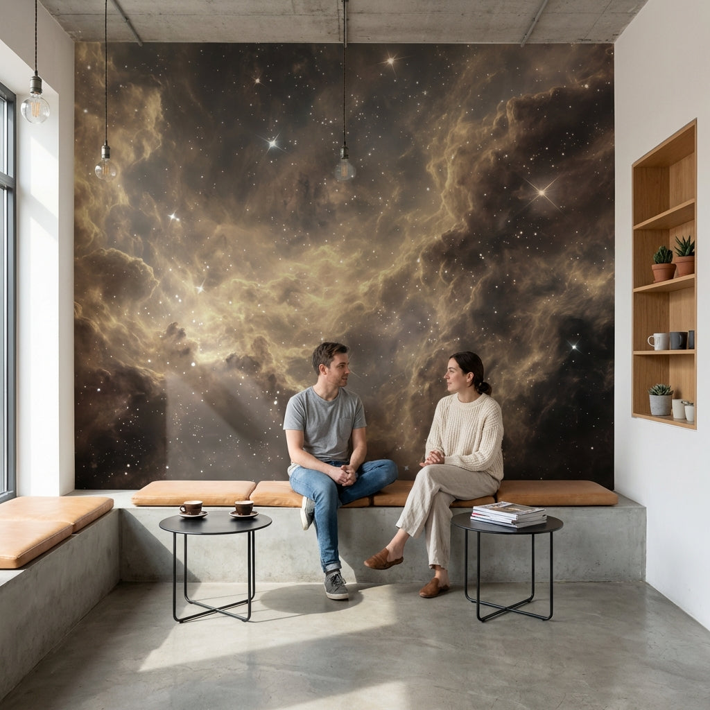 Nebula Cosmic Wallpaper Stars Removable Space Wall Decor