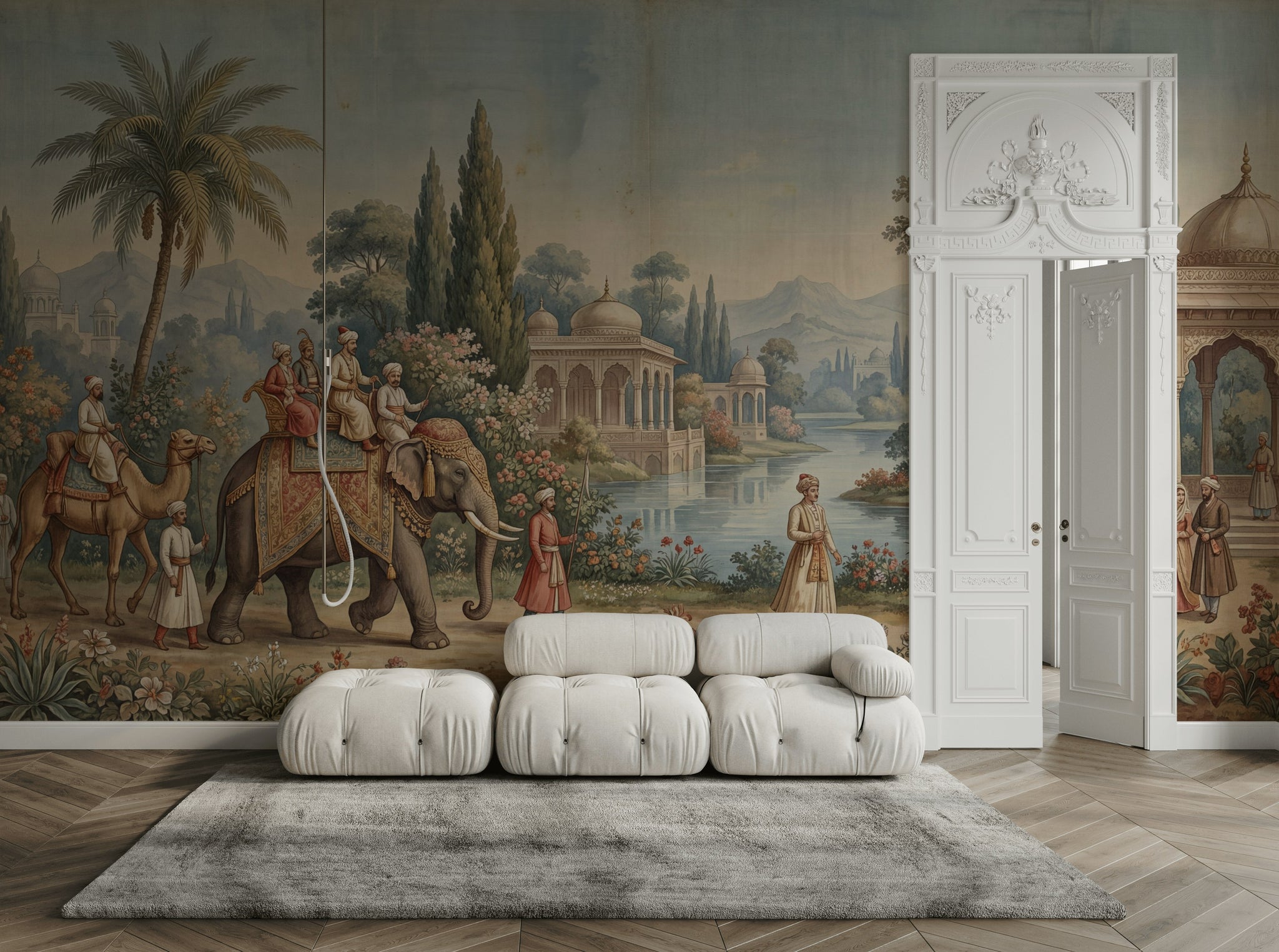 Exotic Vintage Wallpaper Serene Historical Wall Mural