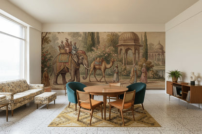 Cultural Landscape Wallpaper Vintage Serene Wall Mural