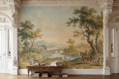Pastoral Landscape Wallpaper Classical Serene Wall Mural