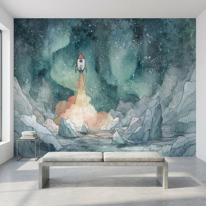 Space Wallpaper Rocket Removable Dreamy Wall Double Roll