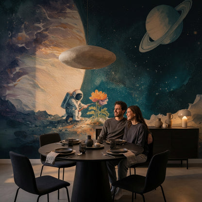 Space Exploration Wallpaper Astronaut Removable Cosmic Wall Double Roll