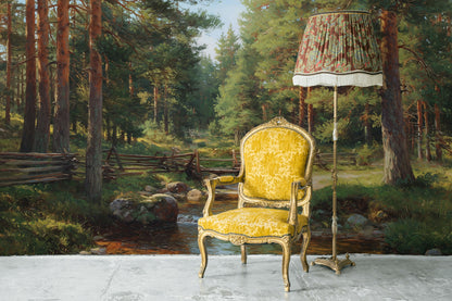 Forest Wallpaper Stream Rustic Removable Wall Decor