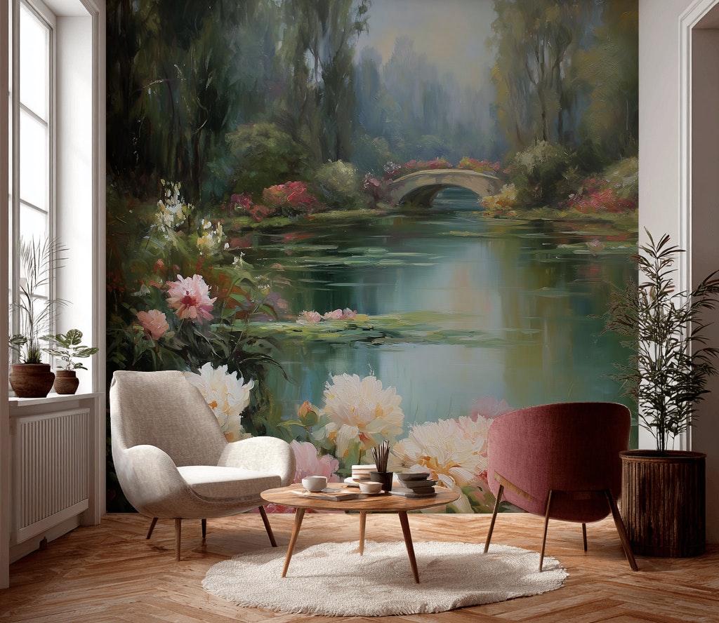 Nature Landscape Wallpaper Greenery Serene Wall Decor