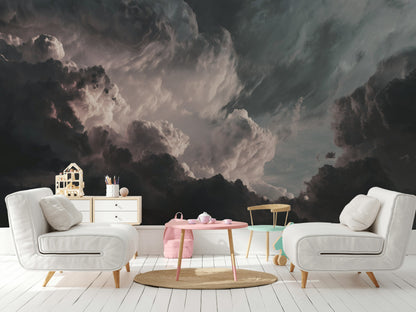 Dramatic Sky Wallpaper Clouds Removable Atmospheric Wall Decor