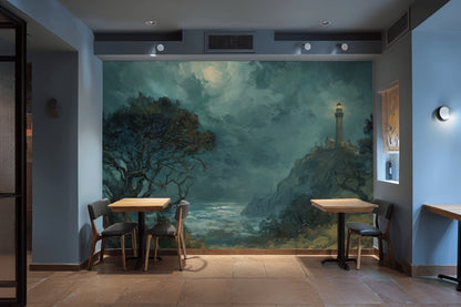 Lighthouse Coastal Wallpaper Moody Traditional Wall Decor