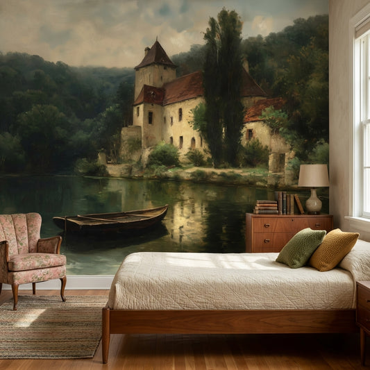 Vintage Landscape Wallpaper Rustic Traditional Wall Decor